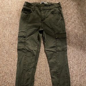 Army green cargo skinny jeans